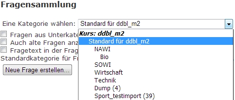 Fragenkategorien
